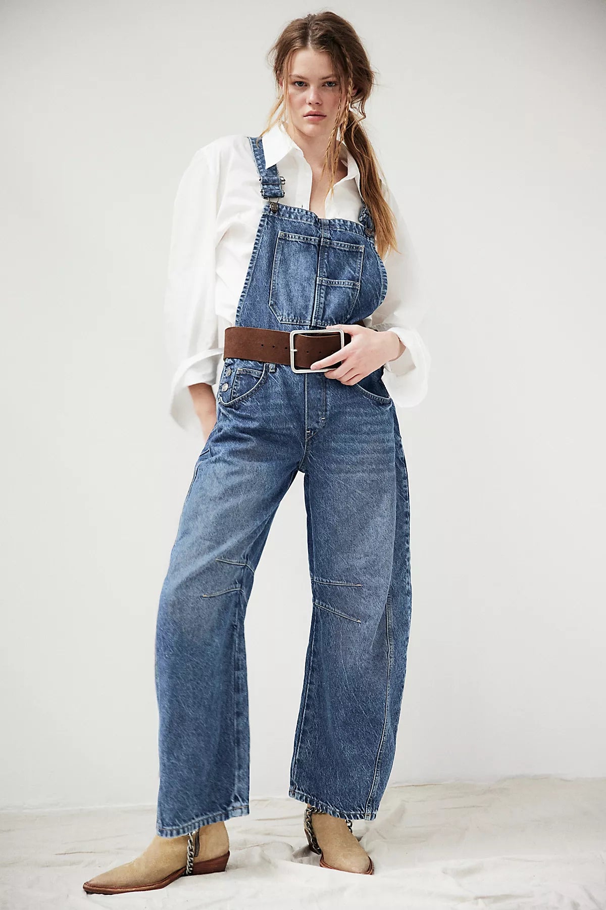 We The Free Good Luck Barrel Overalls
