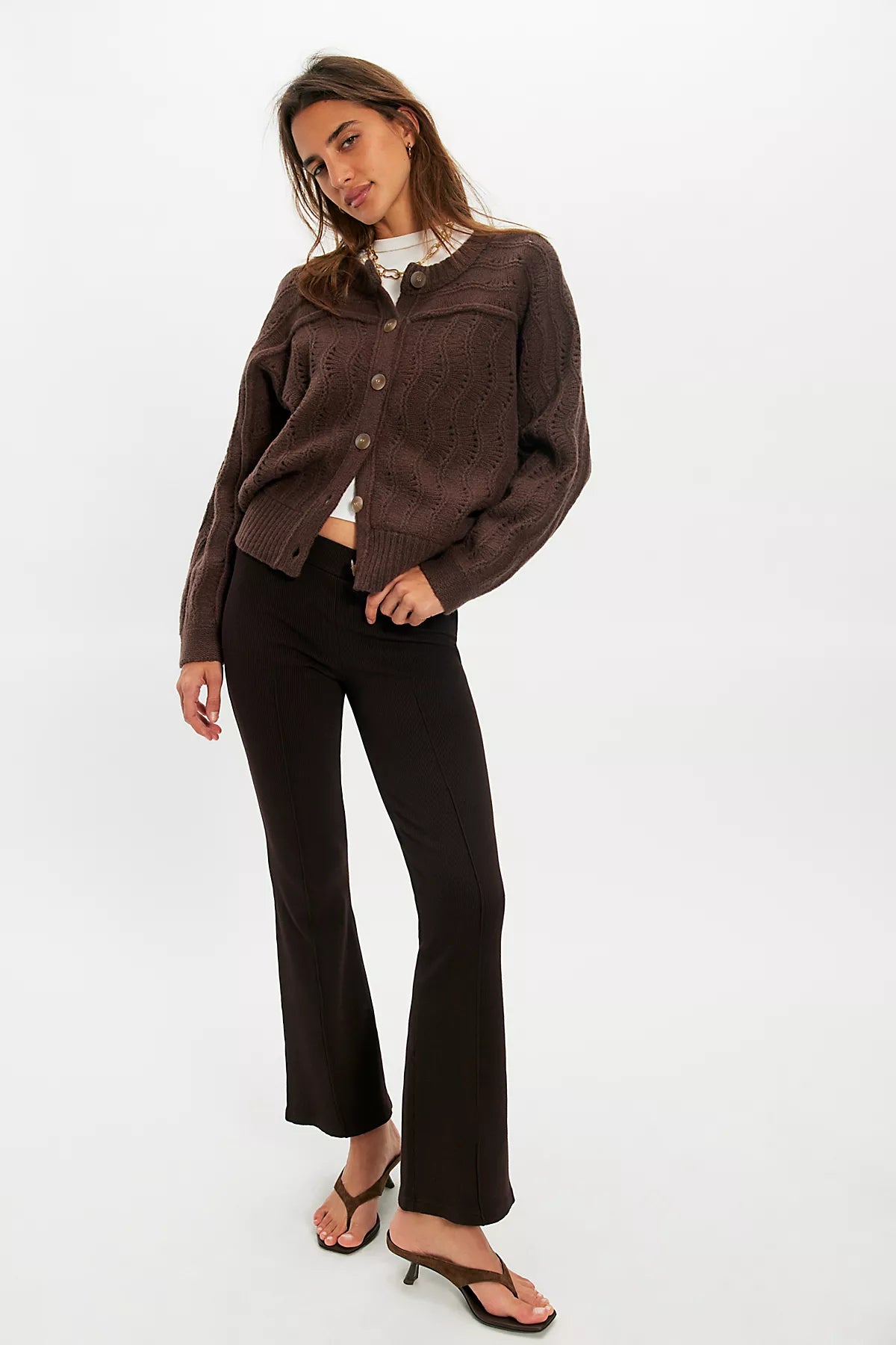 DONNI. The Tall Rib Kick Flare Pants
