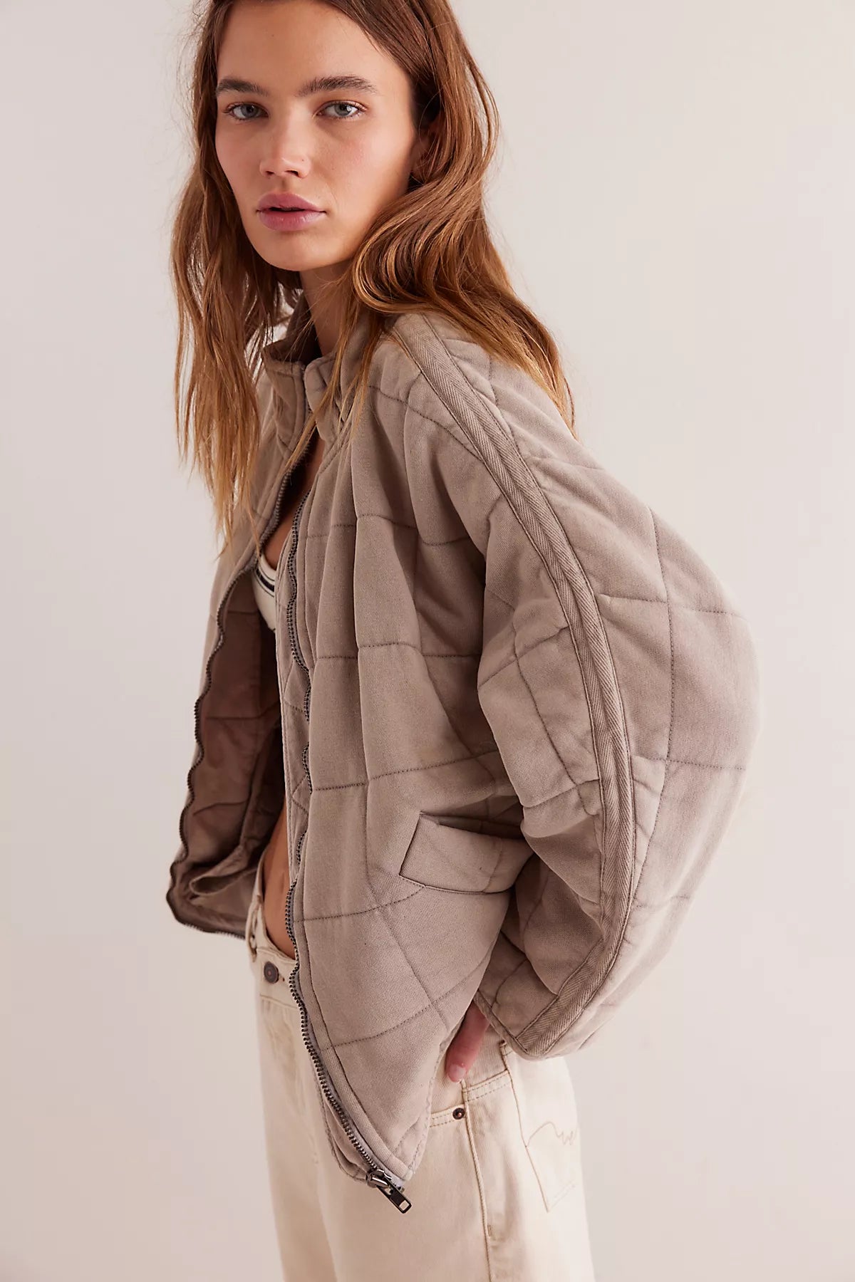 Dolman Quilted Knit Jacket