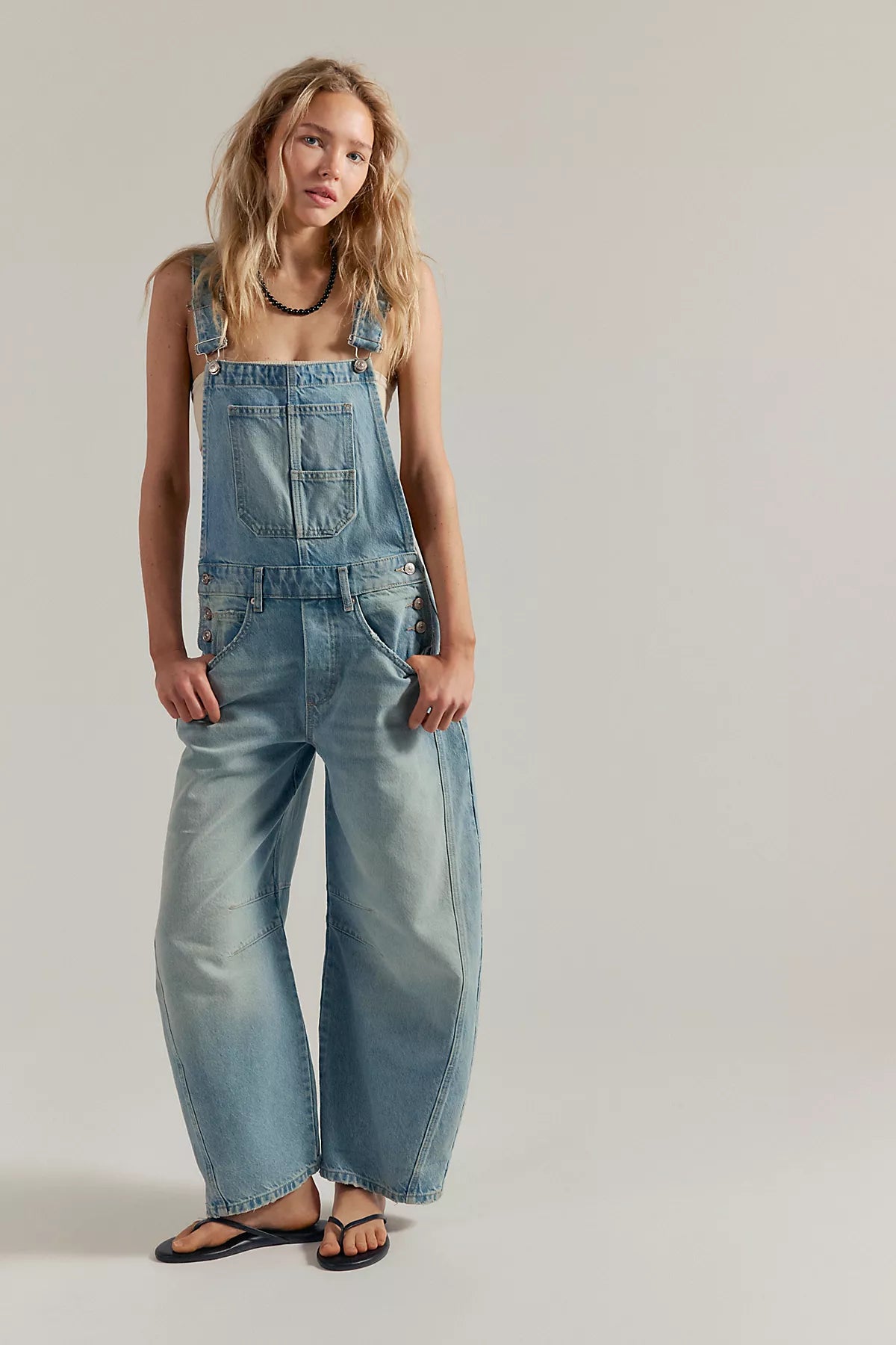 We The Free Good Luck Barrel Overalls