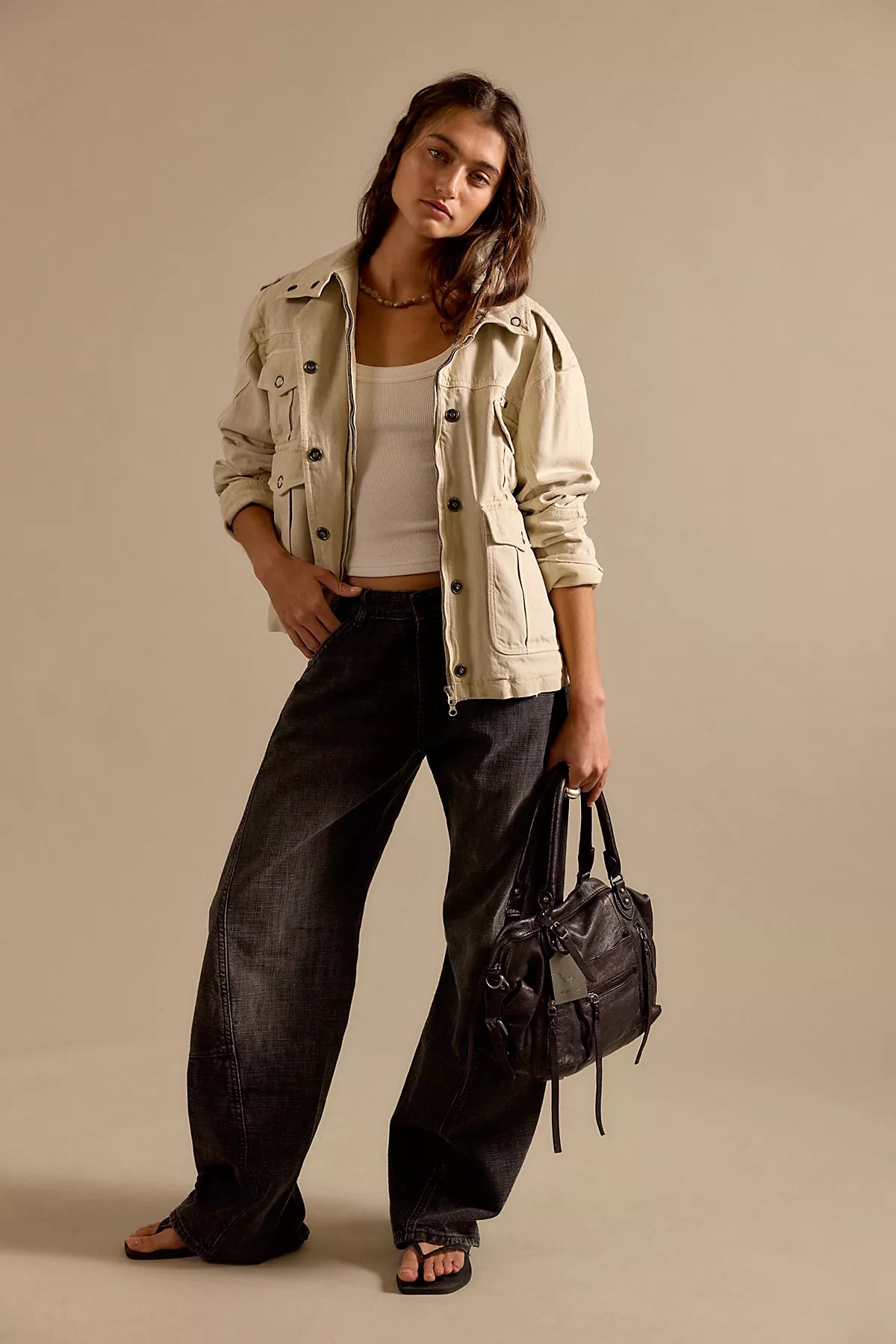 We The Free Highland Low-Rise Twisted Bowed Jeans