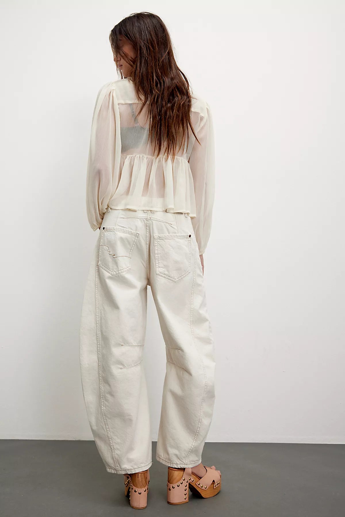 We The Free Good Luck Mid-Rise Barrel Jeans