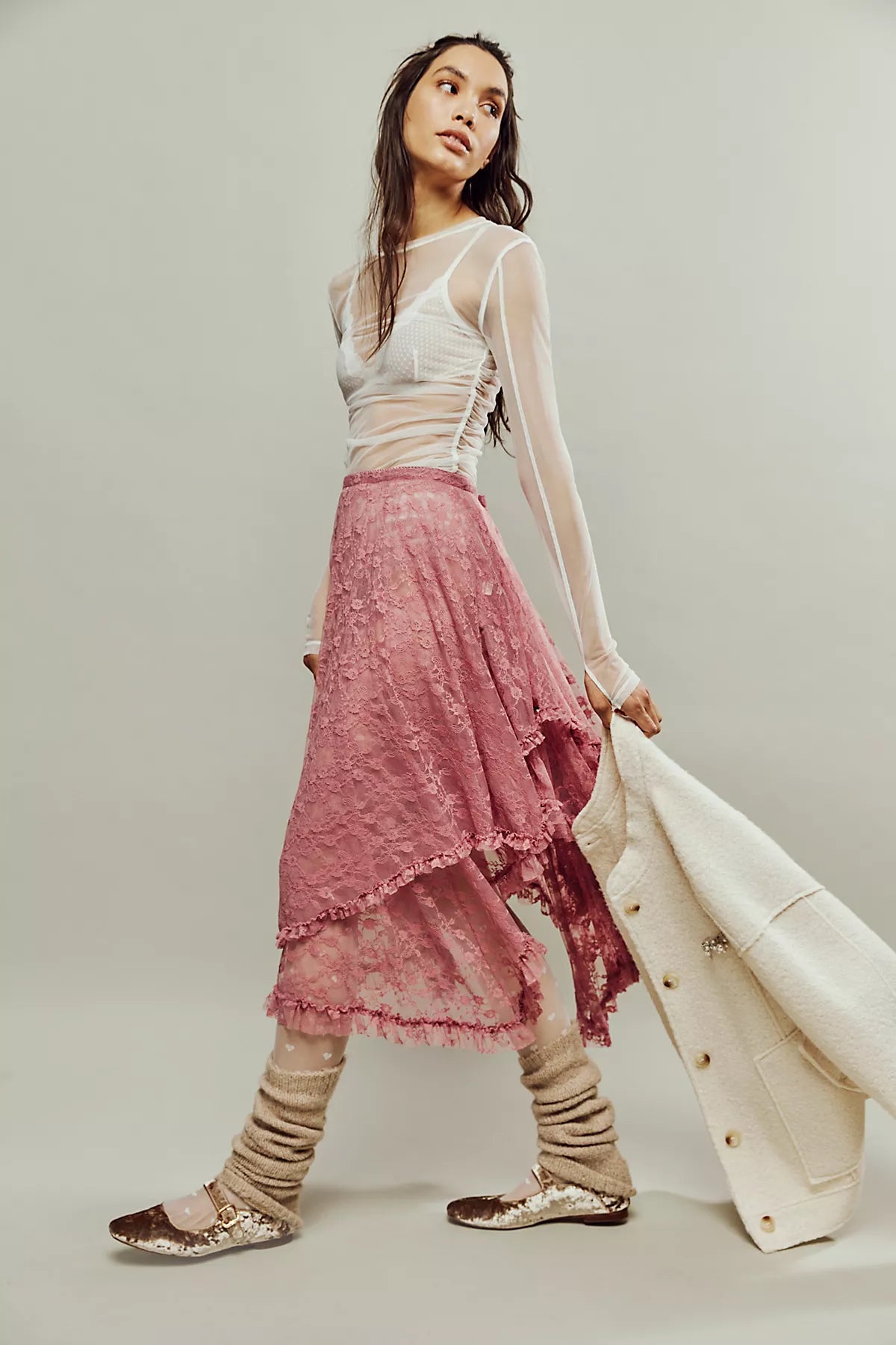 French Courtship Maxi Slip Skirt