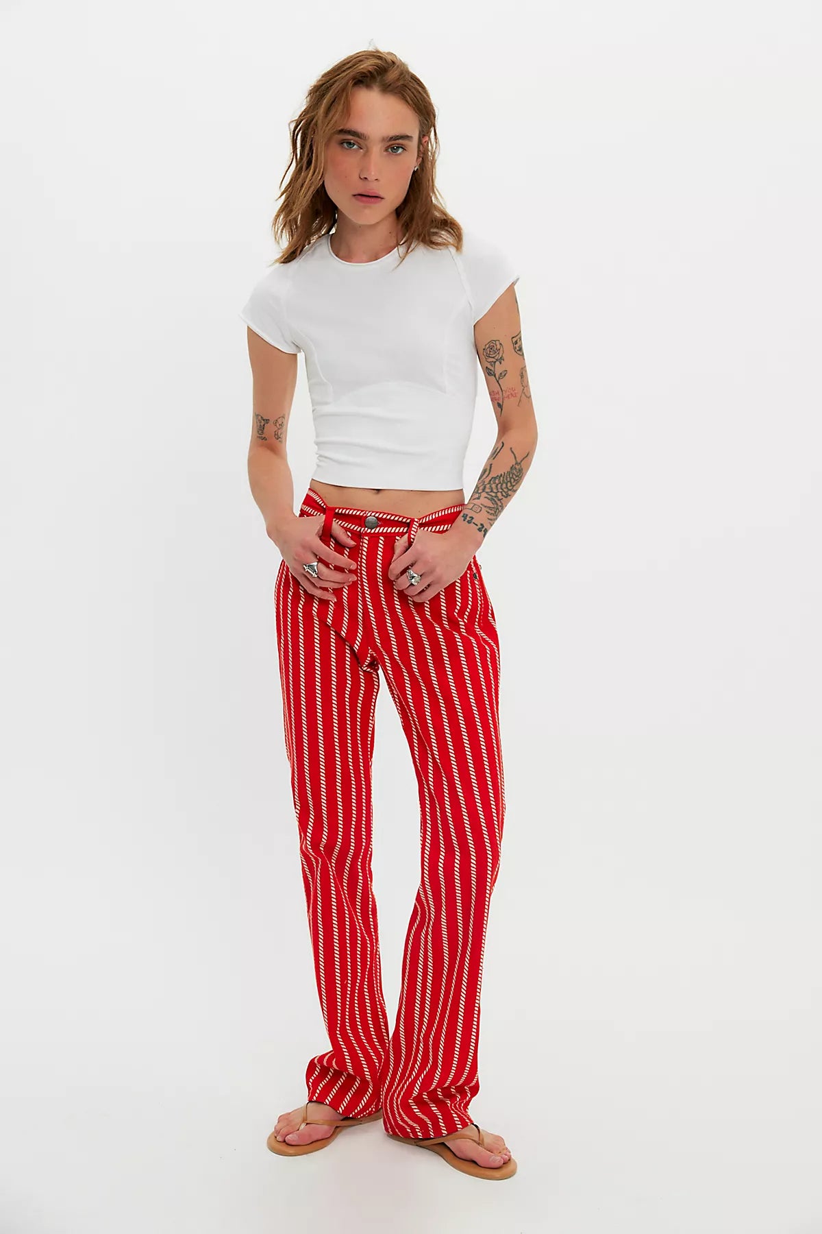 Wrangler Wrancher Printed Mid-Rise Bootcut Jeans
