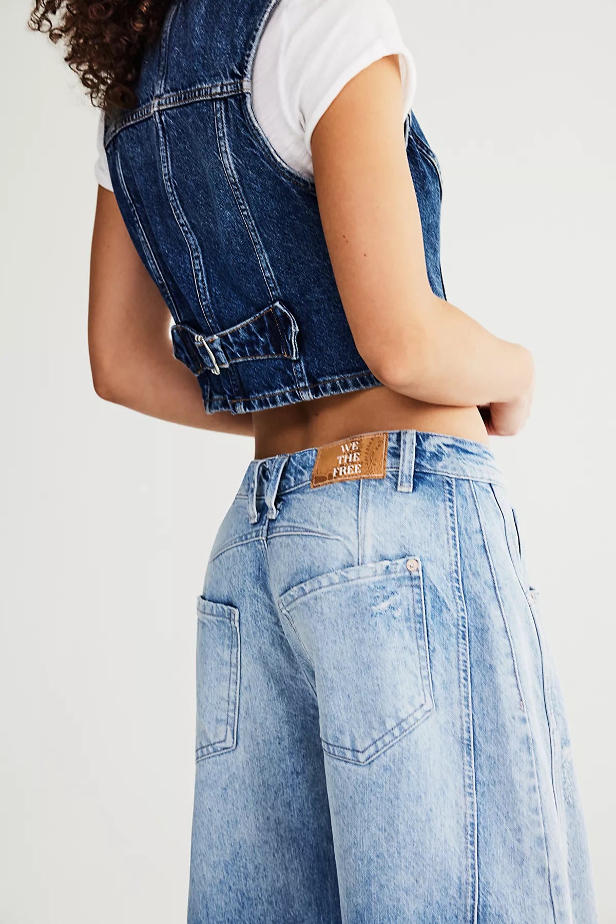 We The Free Good Luck Mid-Rise Barrel Jeans