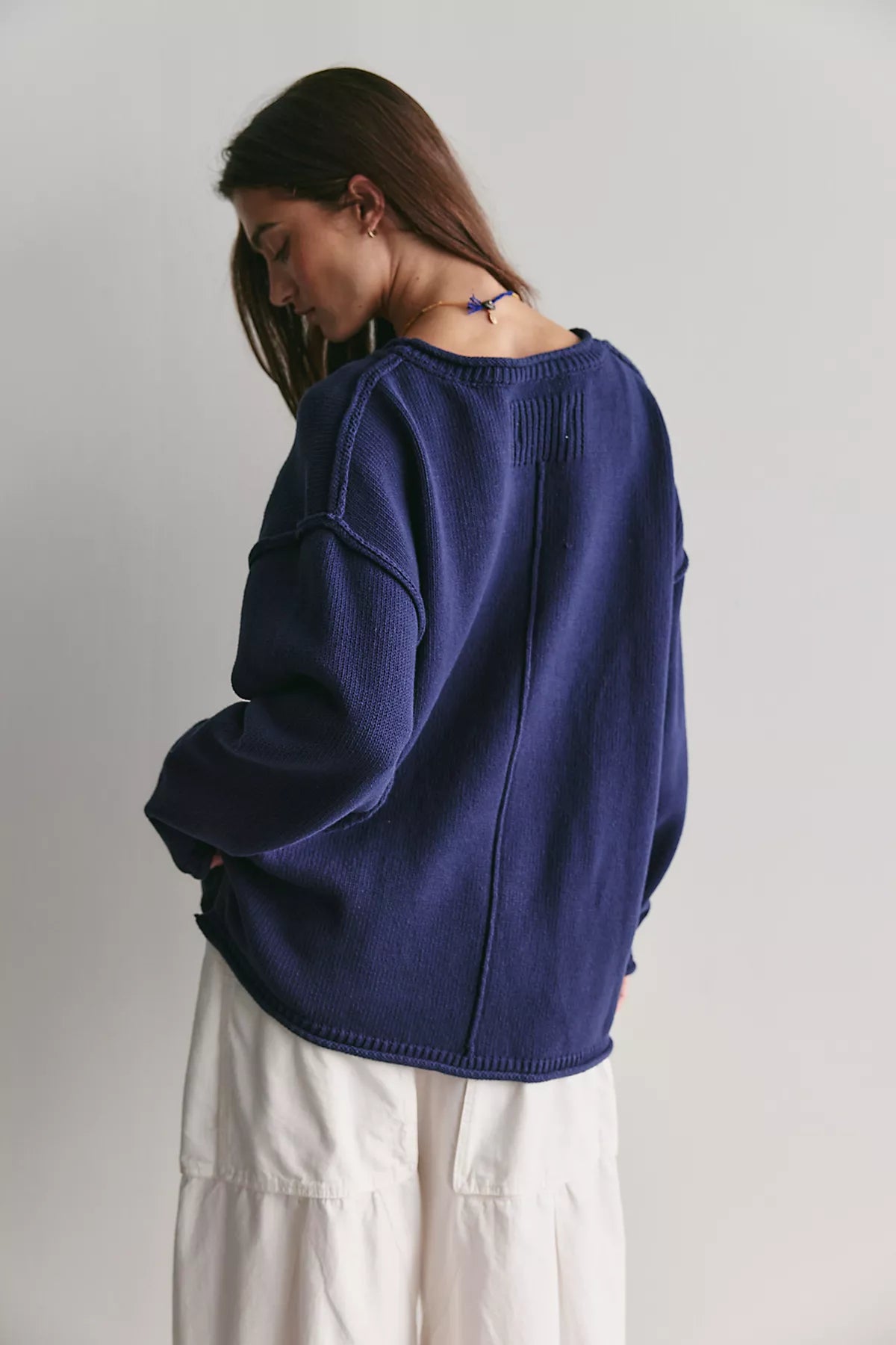 We The Free Ella Roll-Neck Cotton Knit Sweater