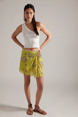 Front and Center Mini Slip Skirt