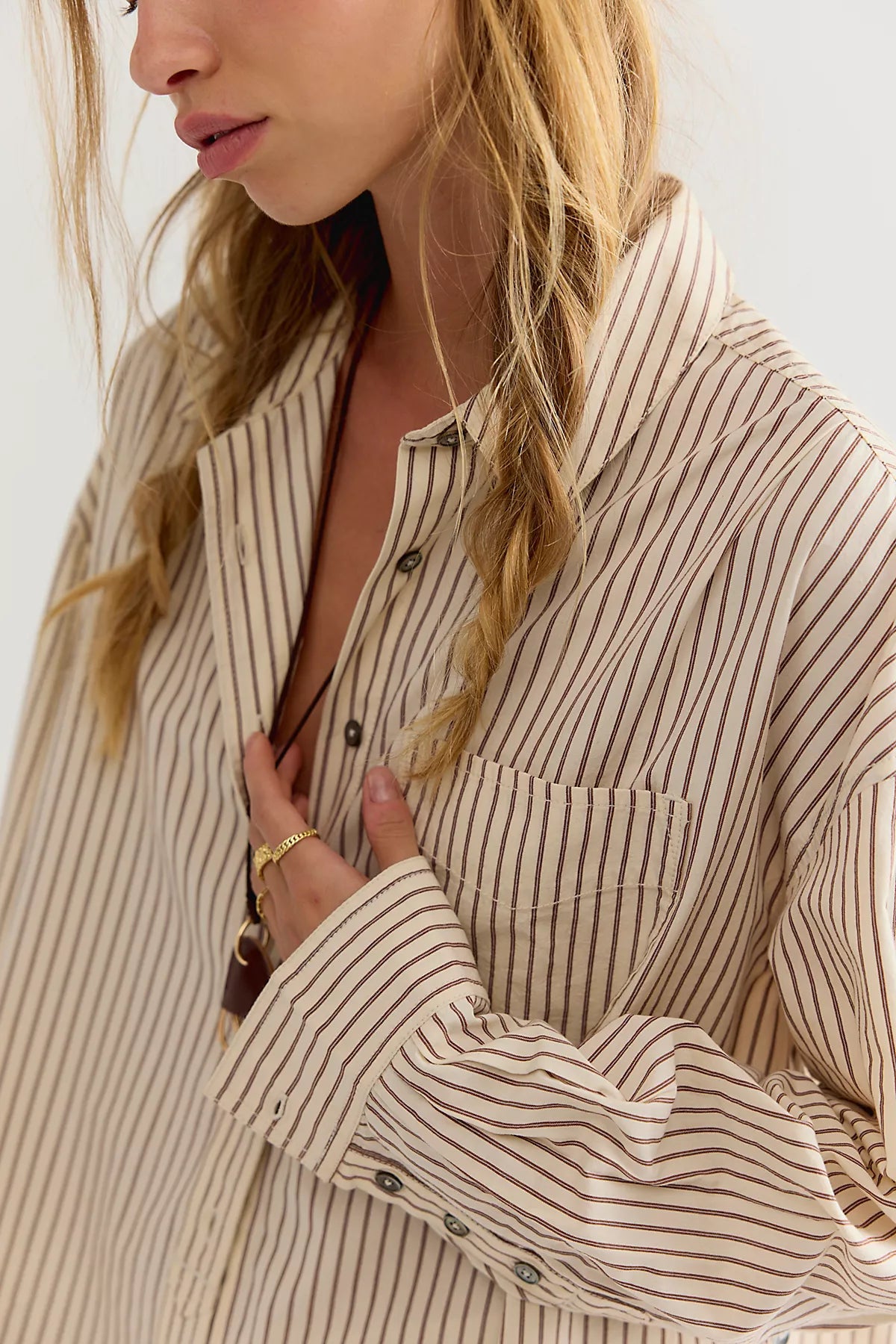 We The Free Lexi Striped Button Down Shirt