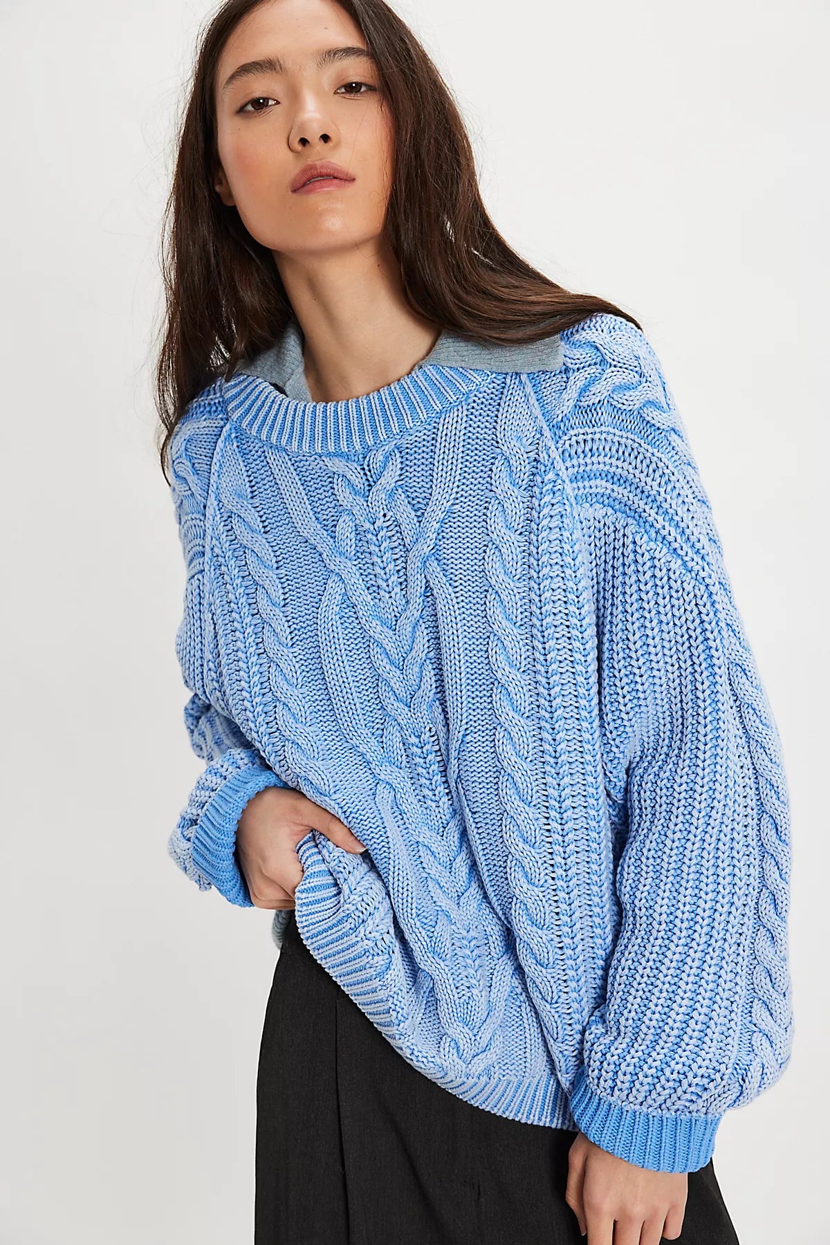 Frankie Cable Knit Cotton Sweater