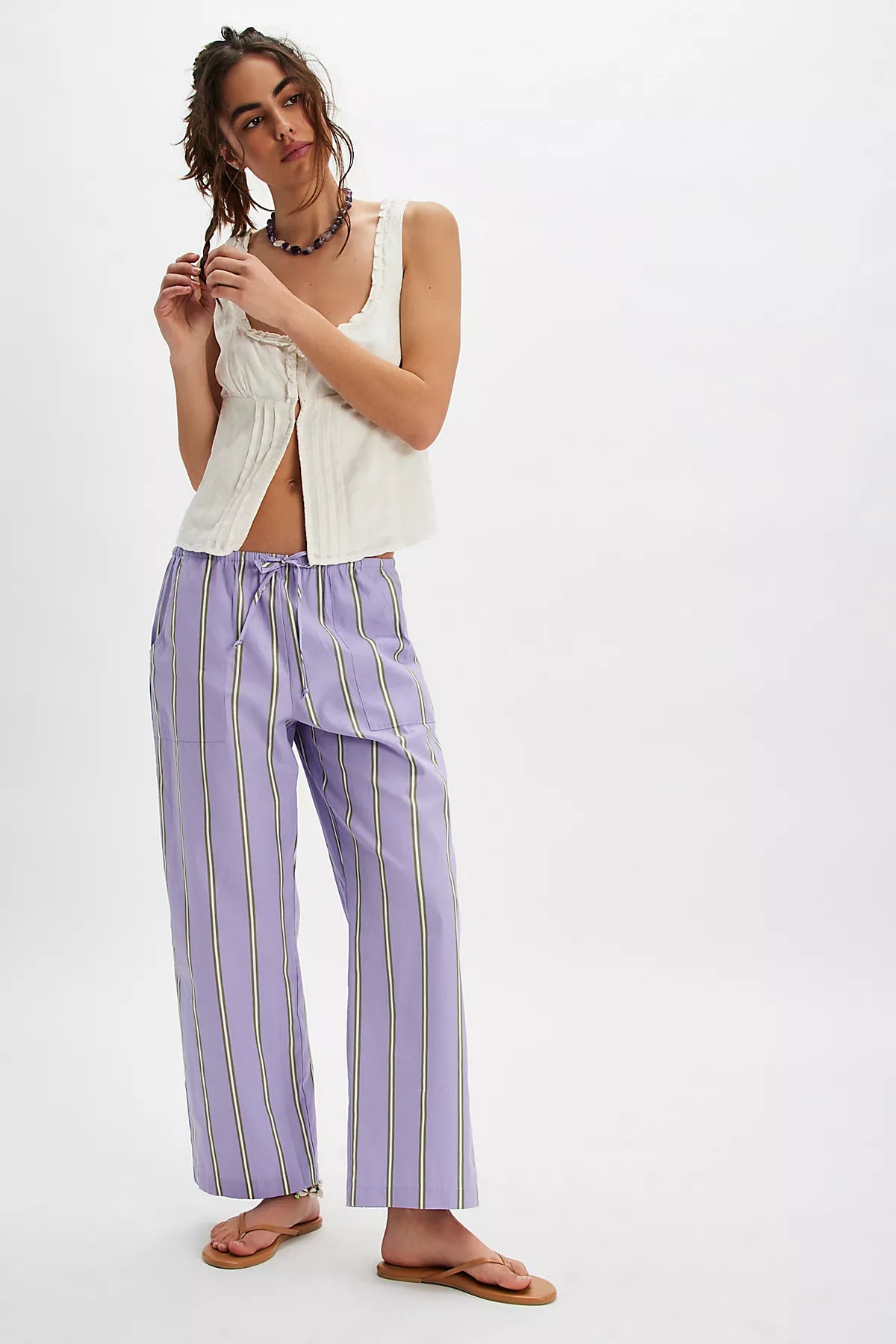 DONNI. The Stripe Pop Drawstring Pants