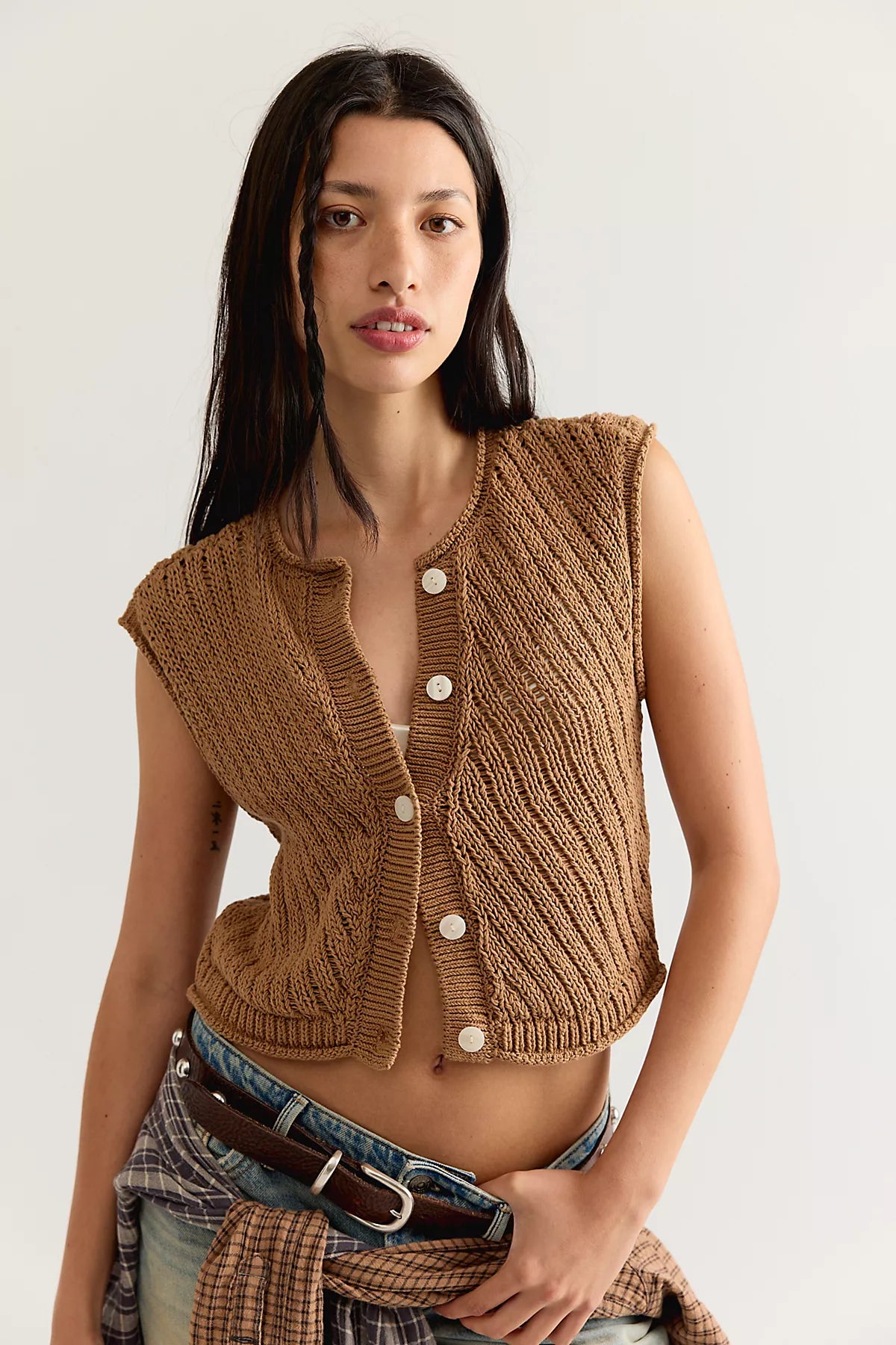 Drop Stitch Cotton Vest