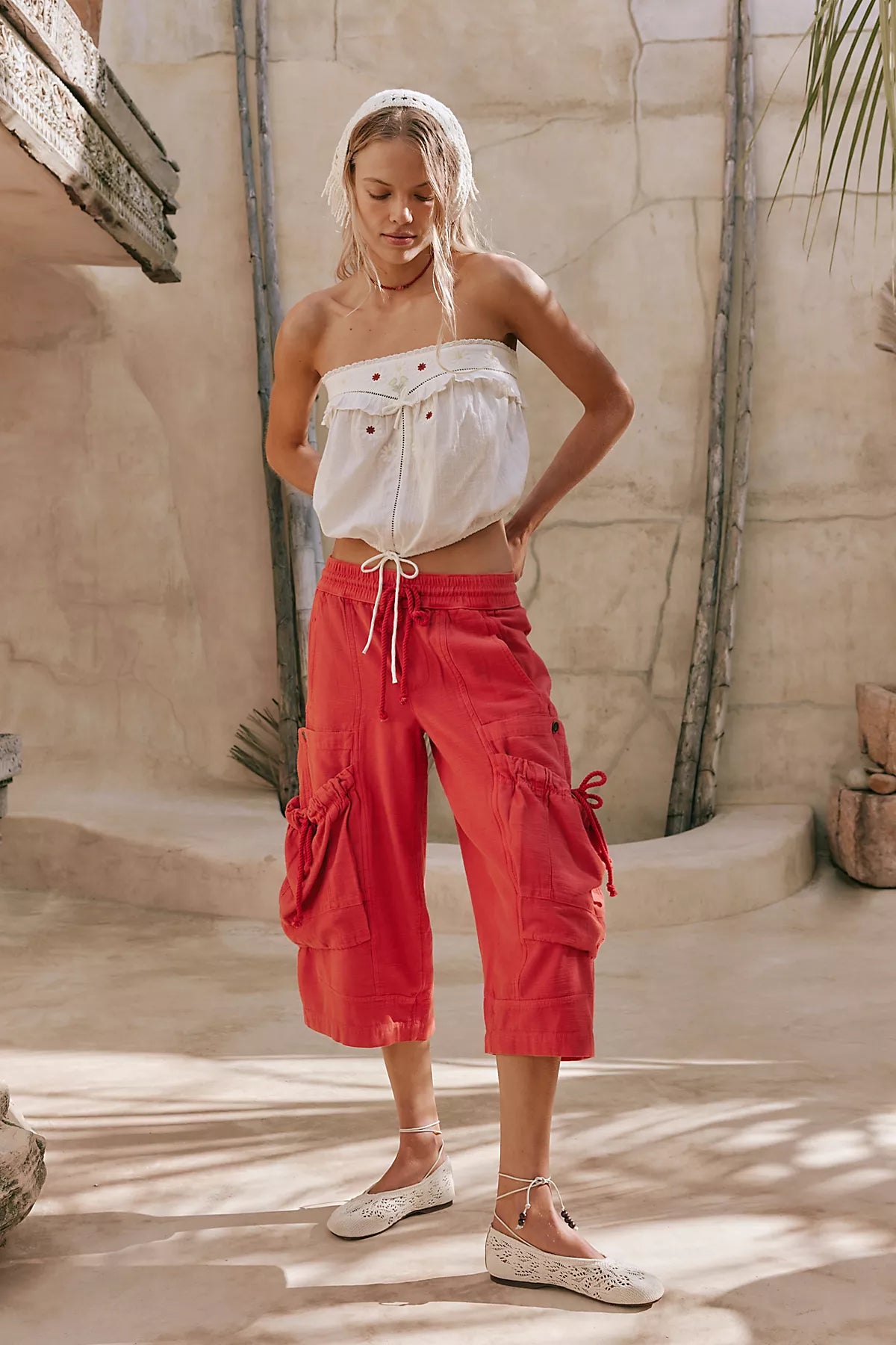 We The Free Ashton Crop Pull-On Cargo Pants