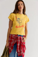 Daydreamer Batter Up Kitty Vintage Tee