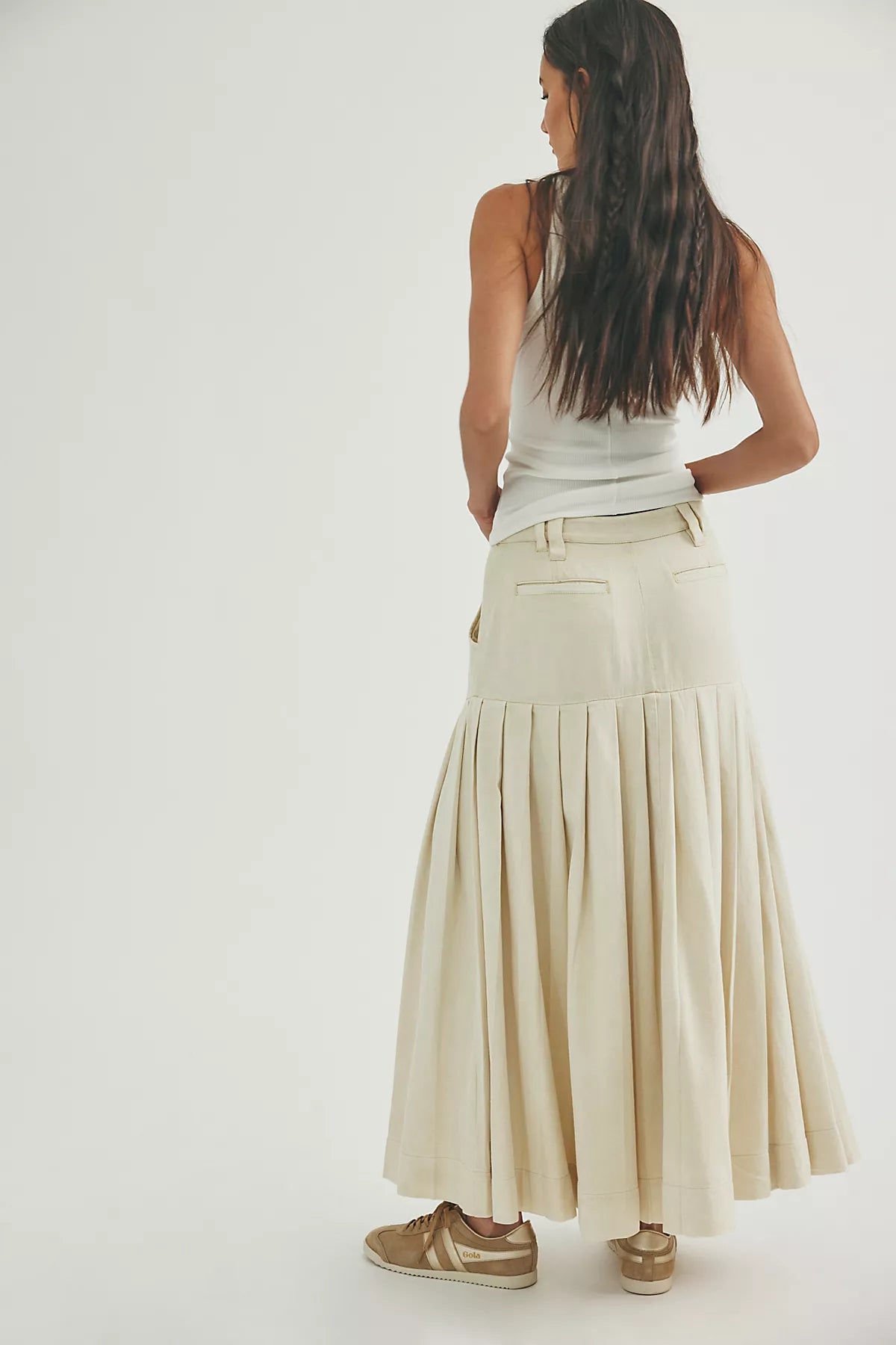 53rd Street Chino Maxi Skirt