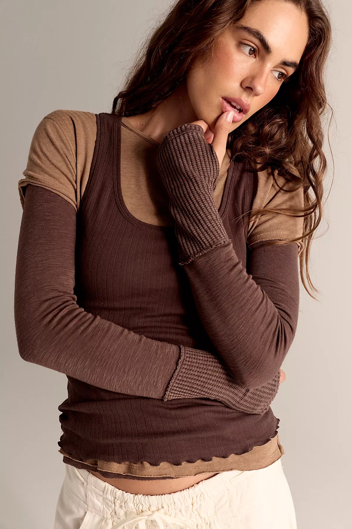 Fresh In Love Pointelle Scoop Neck Tank