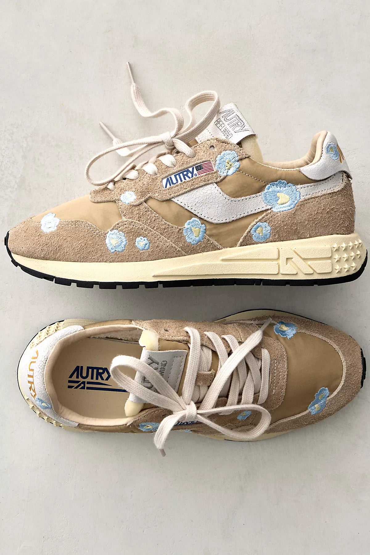 Autry Reelwind Embroidered Low-Top Sneakers
