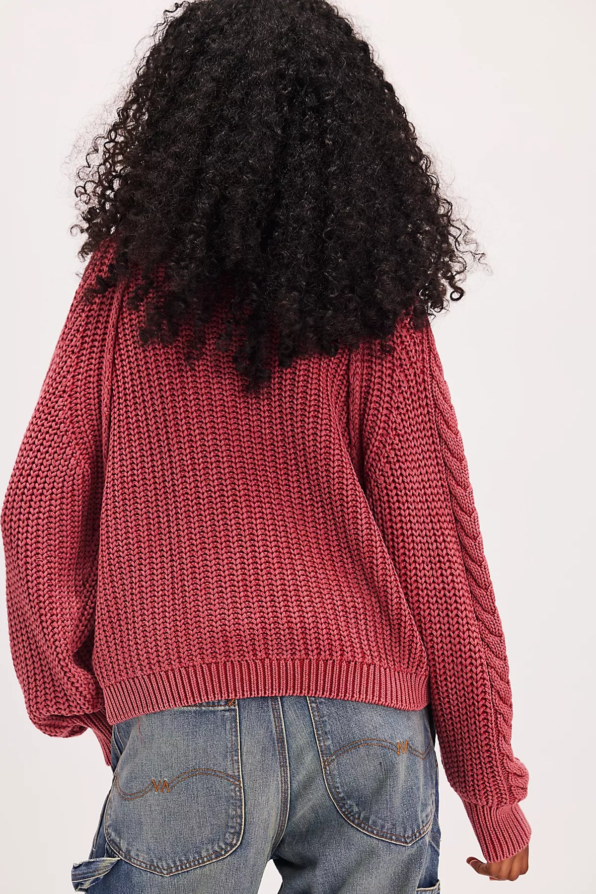 Frankie Cable Knit Cotton Sweater