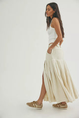 53rd Street Chino Maxi Skirt