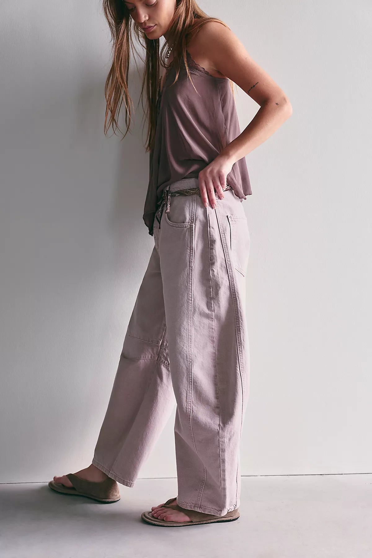 We The Free Good Luck Mid-Rise Barrel Jeans