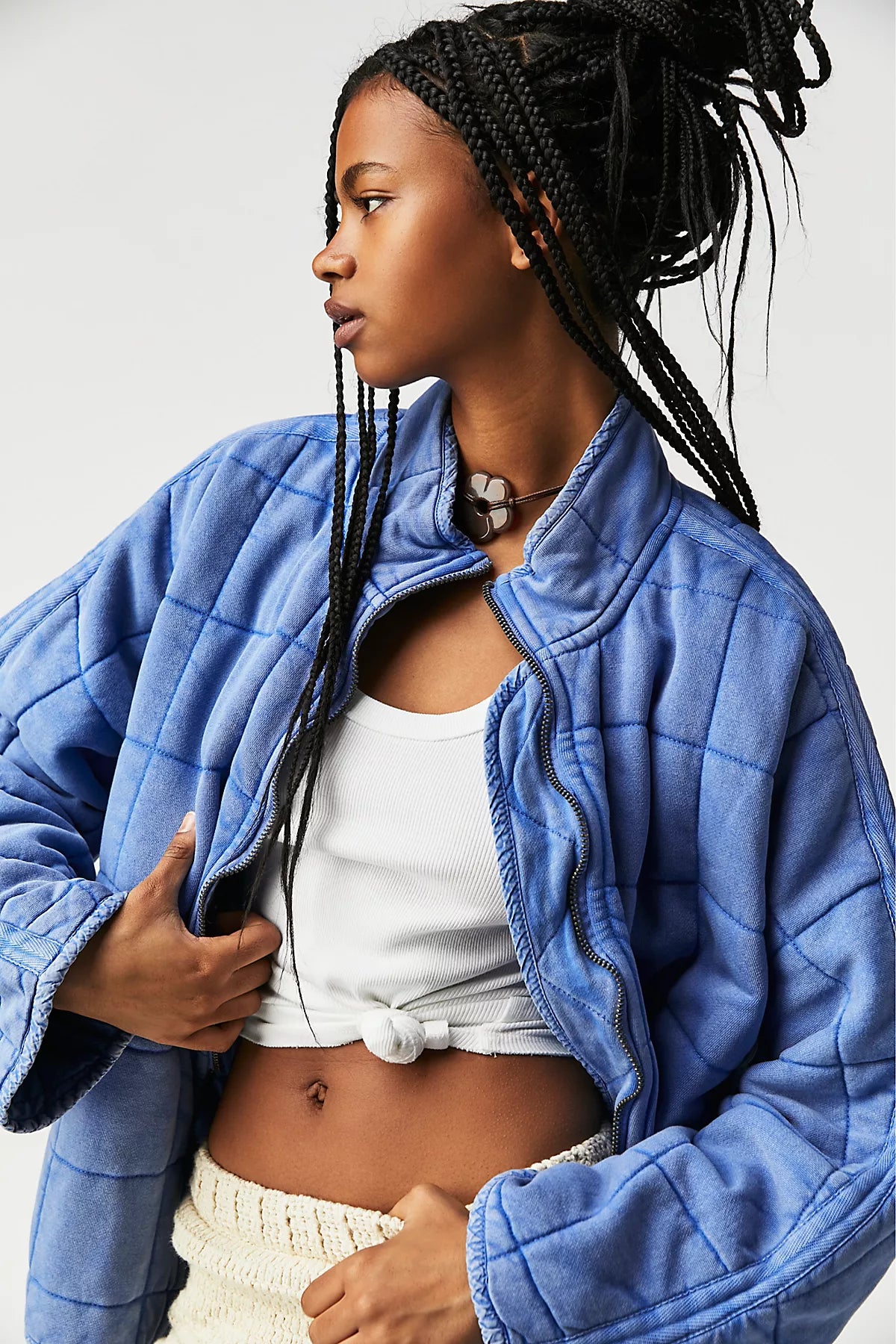 Dolman Quilted Knit Jacket