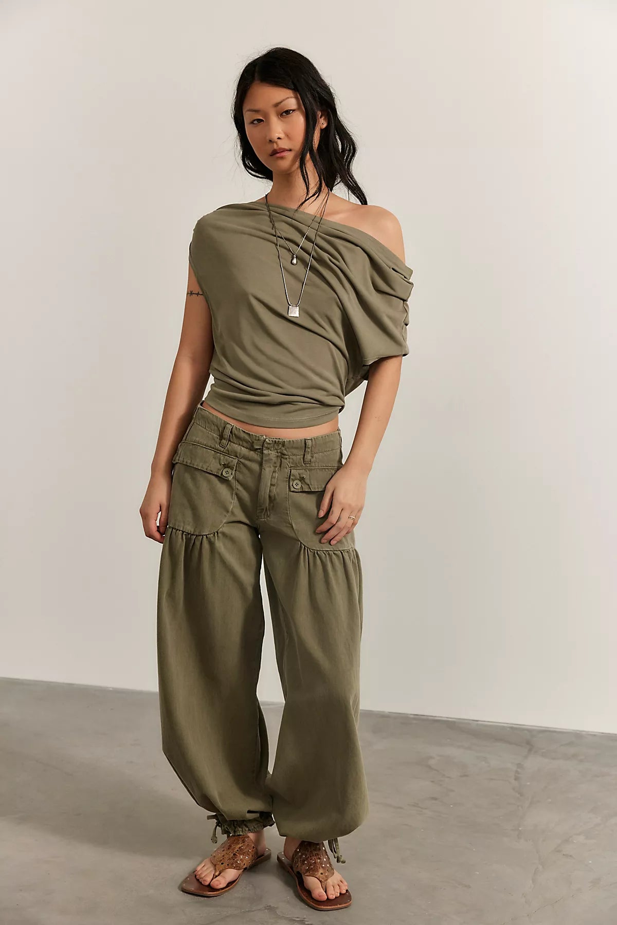Blake Off-The-Shoulder Draped Top
