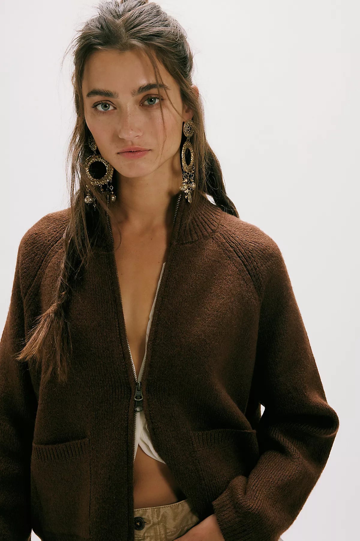 We The Free On It Zip-Up Cardigan