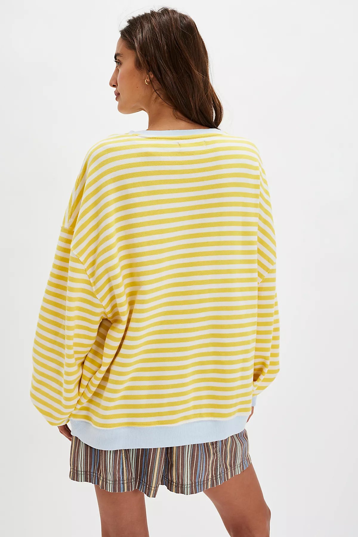 We The Free Classic Striped Oversized Crewneck