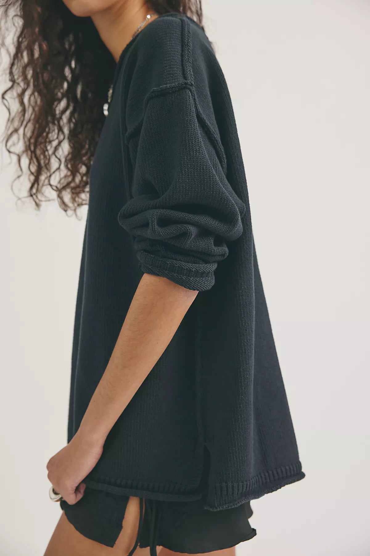 We The Free Ella Roll-Neck Cotton Knit Sweater