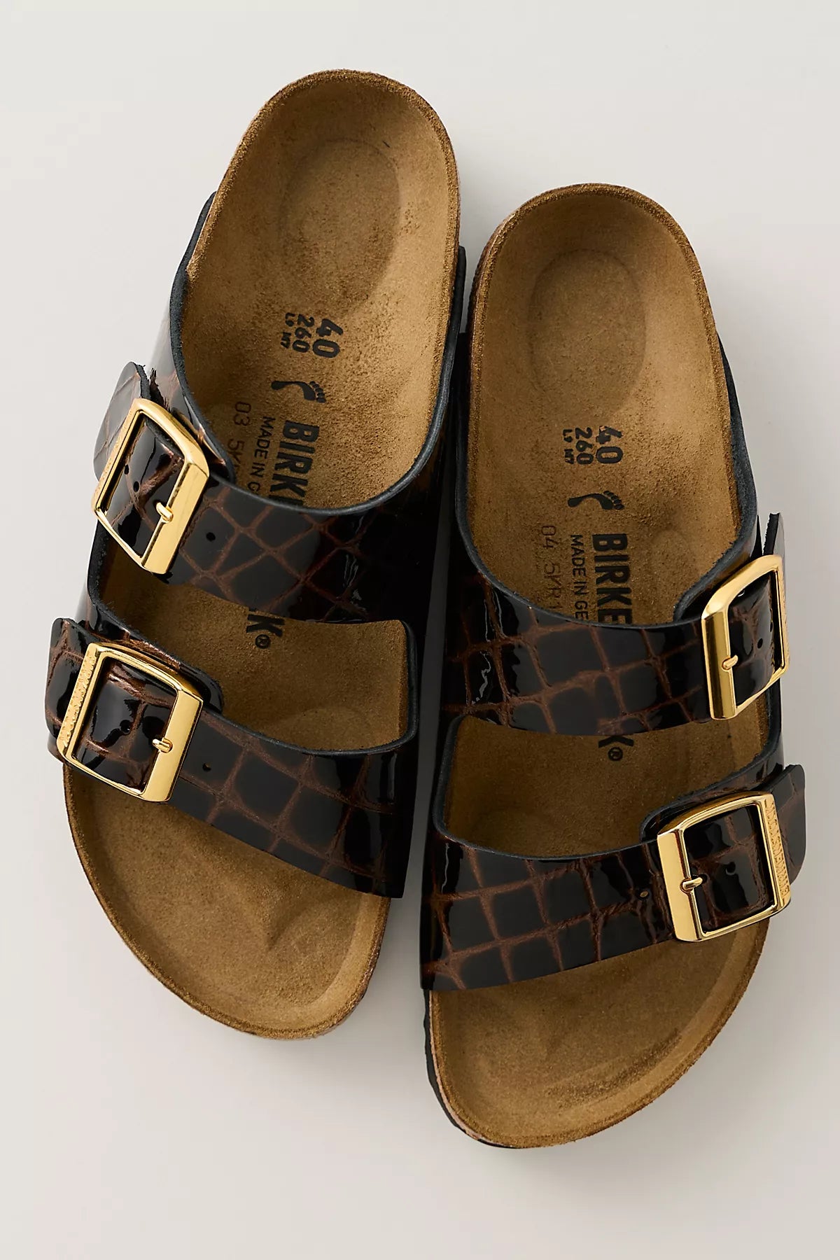 Birkenstock Arizona Croc-Embossed Sandals