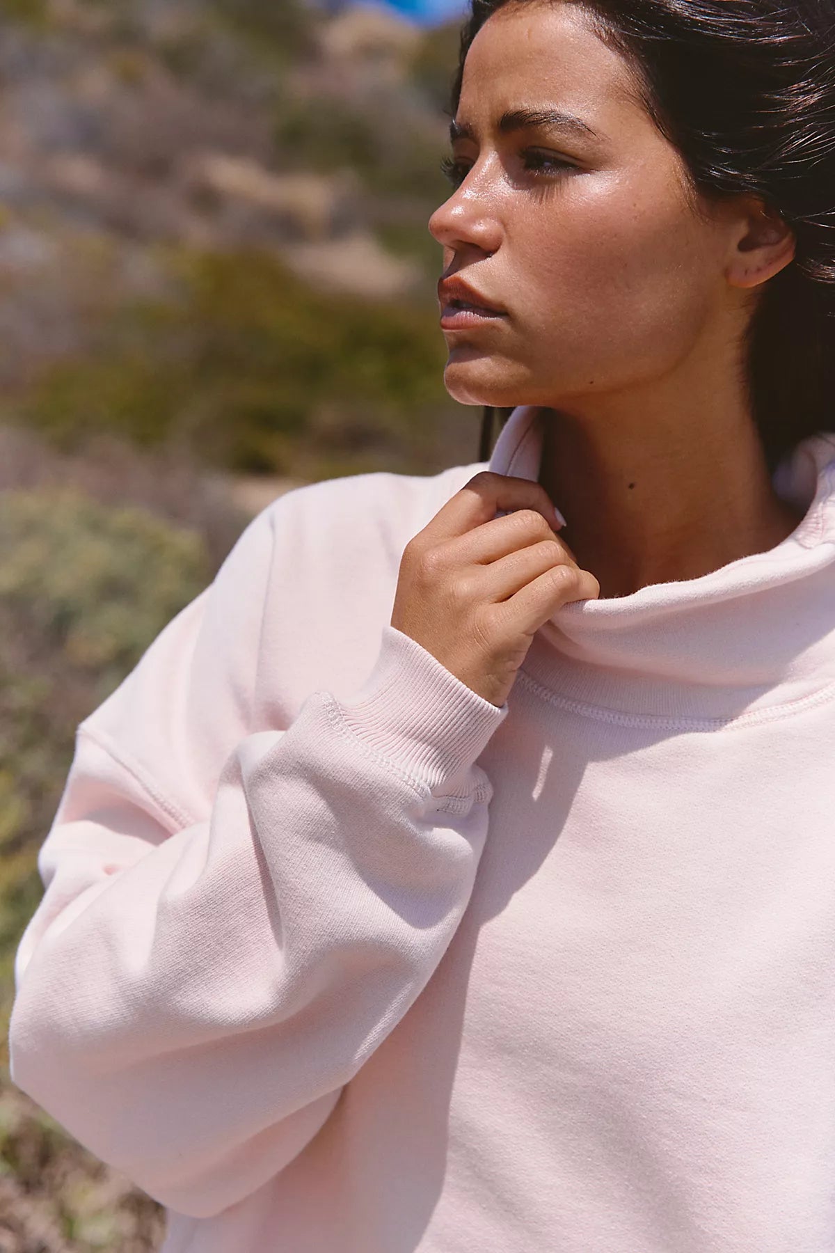 A Cut Above Mock Neck Pullover Sweatshirt