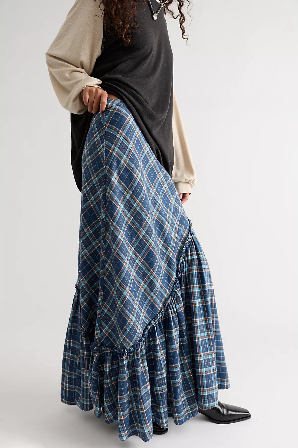 Emberwood Flannel Maxi Skirt