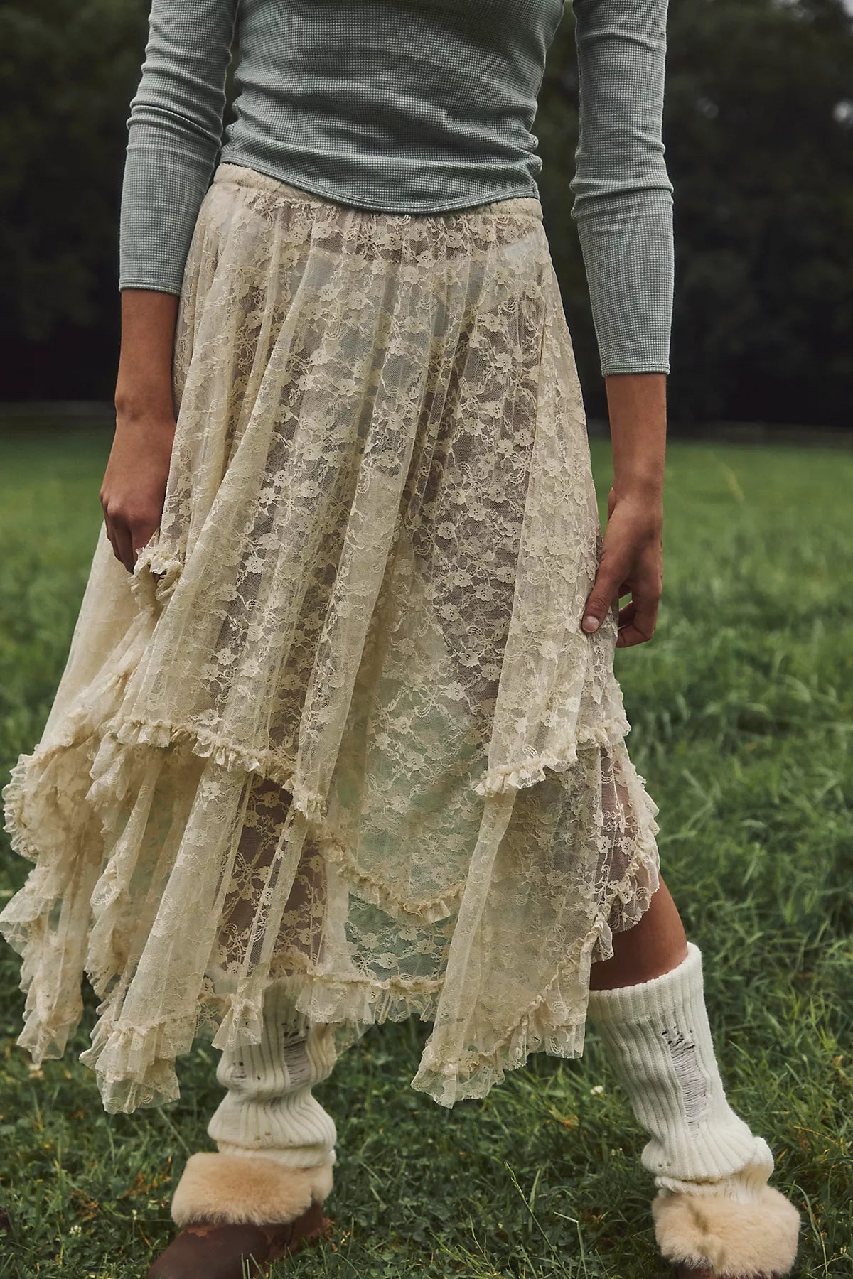 French Courtship Maxi Slip Skirt