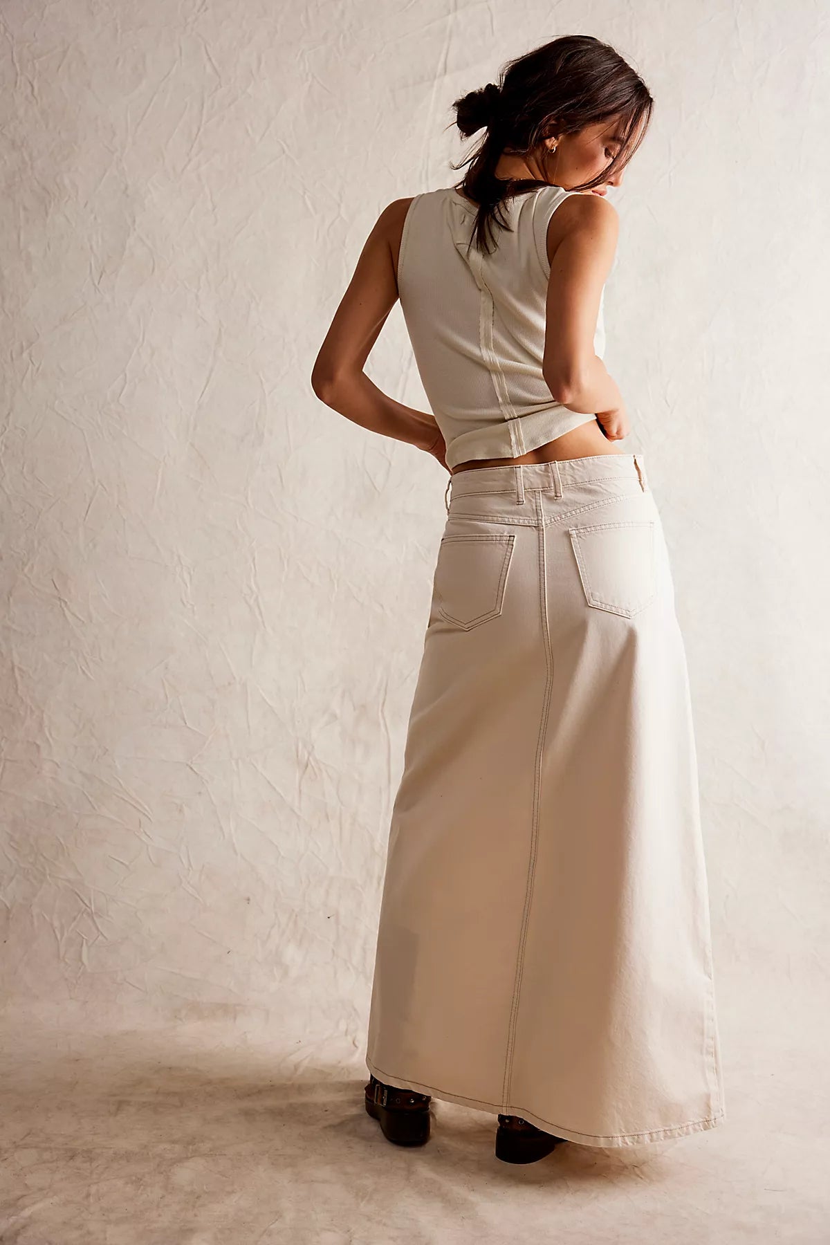 We The Free Come As You Are Denim Maxi Skirt