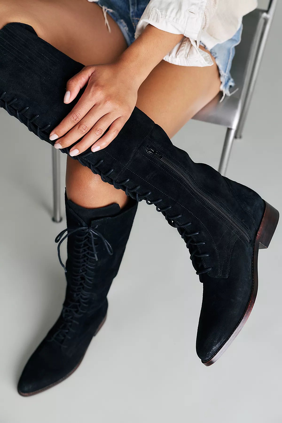 Davey Over-The-Knee Lace-Up Boots