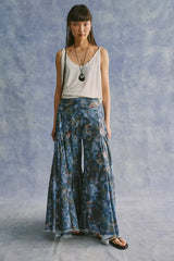Fallen Star Printed Wide-Leg Pants