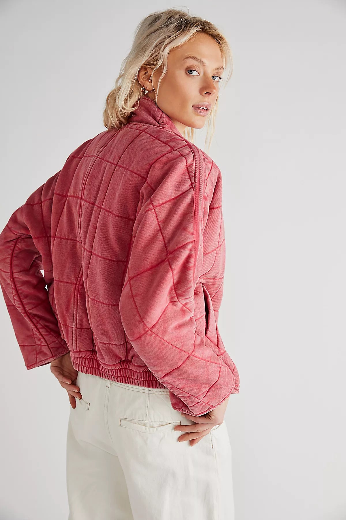 Dolman Quilted Knit Jacket