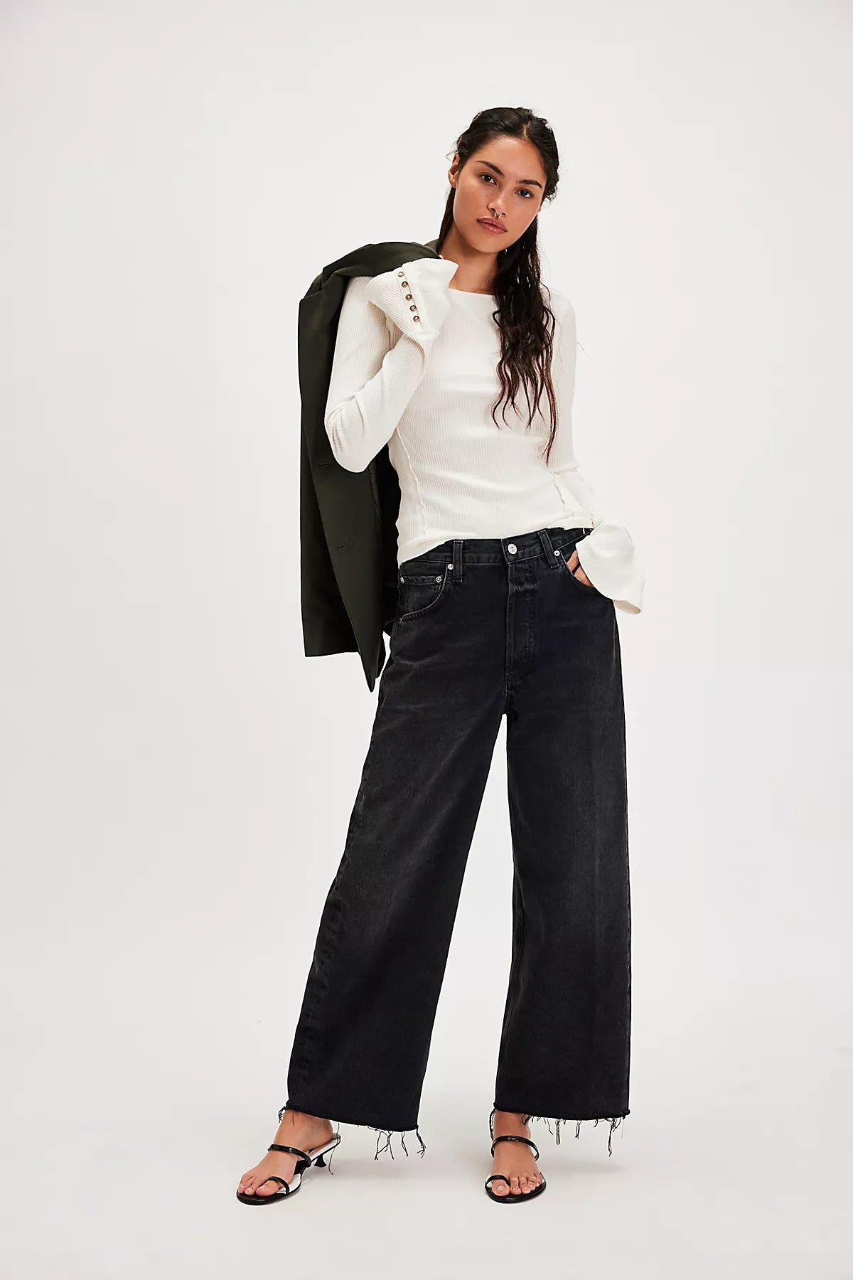 Citizens of Humanity Ayla Raw Hem Crop Jeans