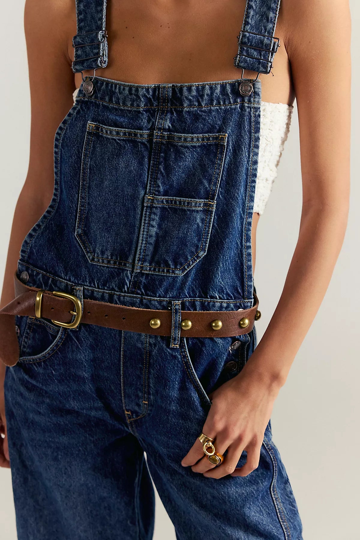 We The Free Good Luck Barrel Overalls