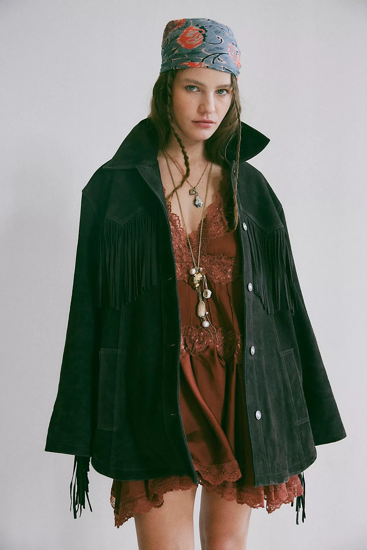 We The Free Fringe Out Suede Jacket