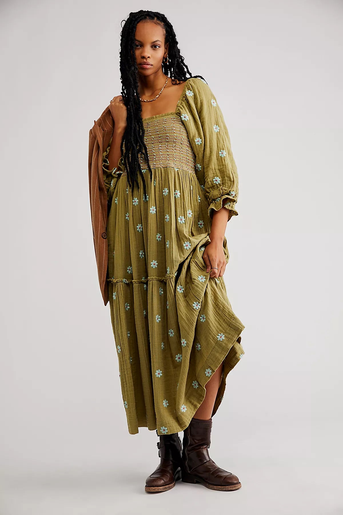 Dahlia Embroidered Maxi Dress