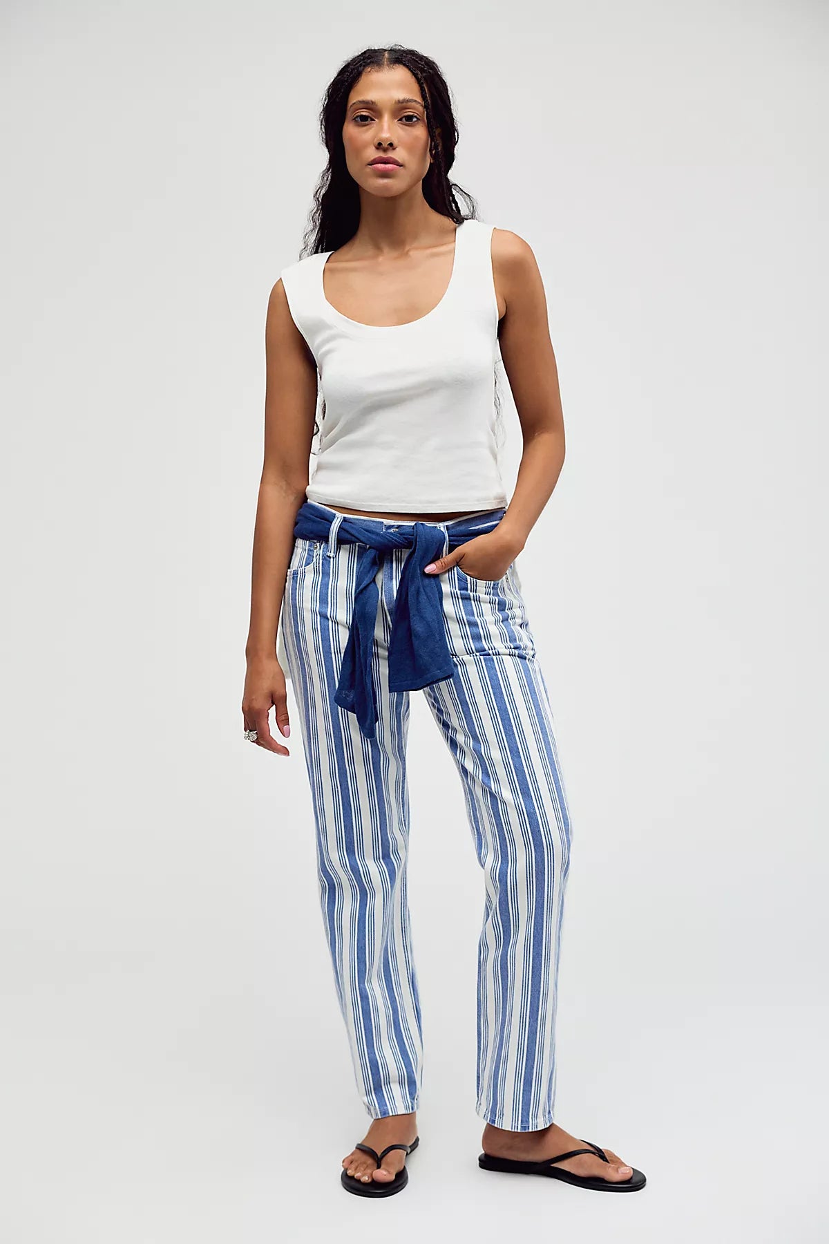 Citizens Of Humanity Anissa Striped Straight Leg Jeans