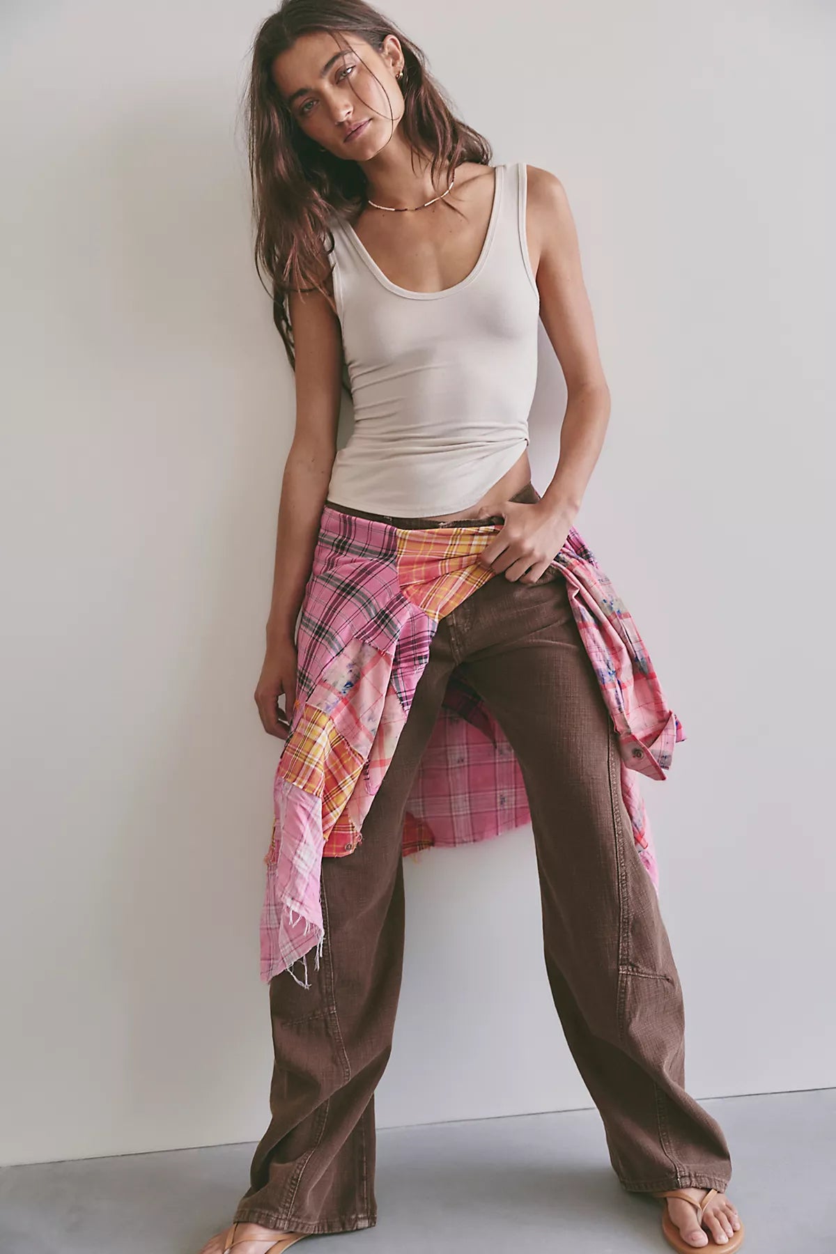We The Free Highland Low-Rise Twisted Bowed Jeans