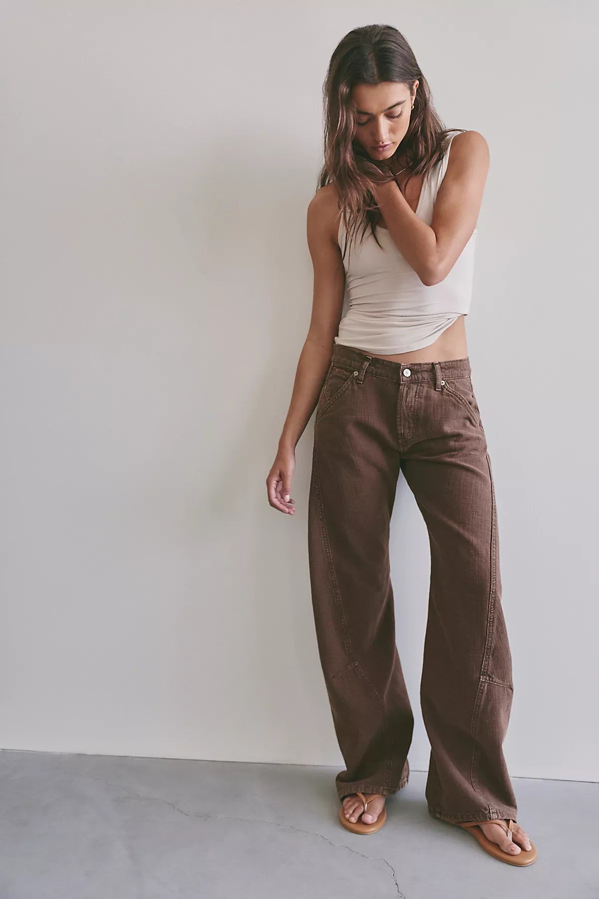 We The Free Highland Low-Rise Twisted Bowed Jeans