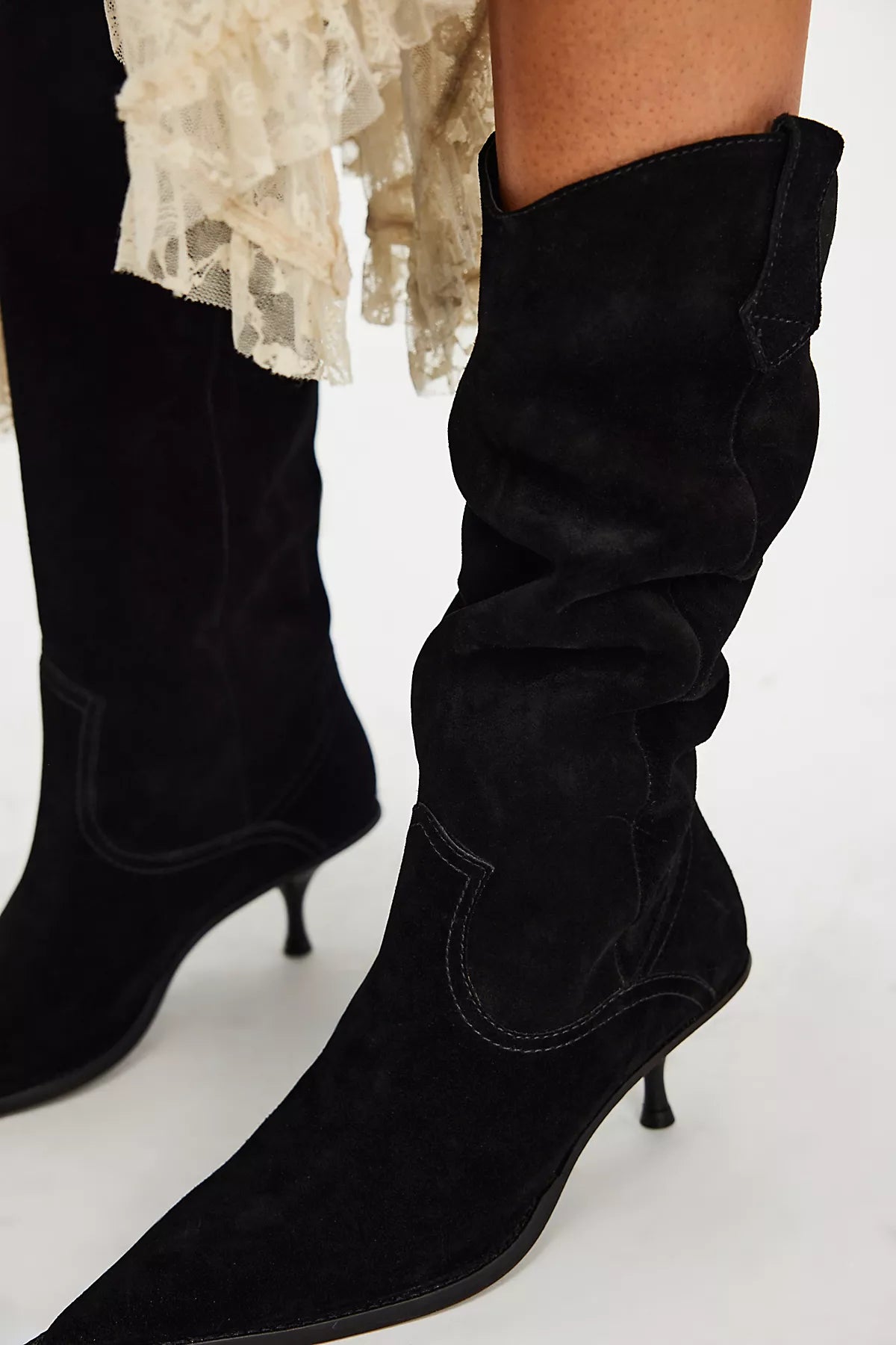 Daisy Slouchy Kitten Heel Boots