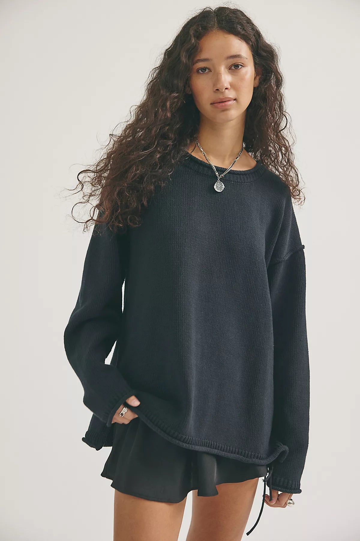 We The Free Ella Roll-Neck Cotton Knit Sweater