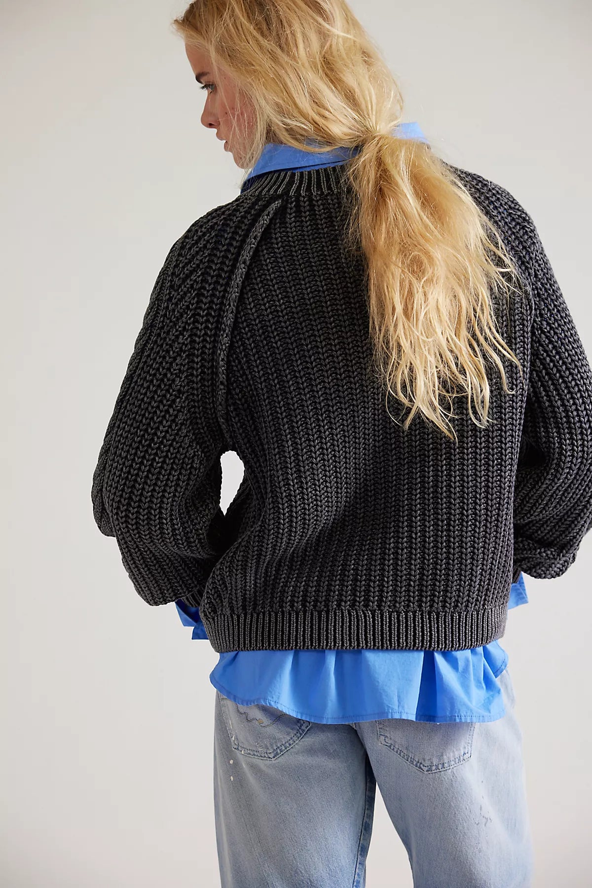 Frankie Cable Knit Cotton Sweater