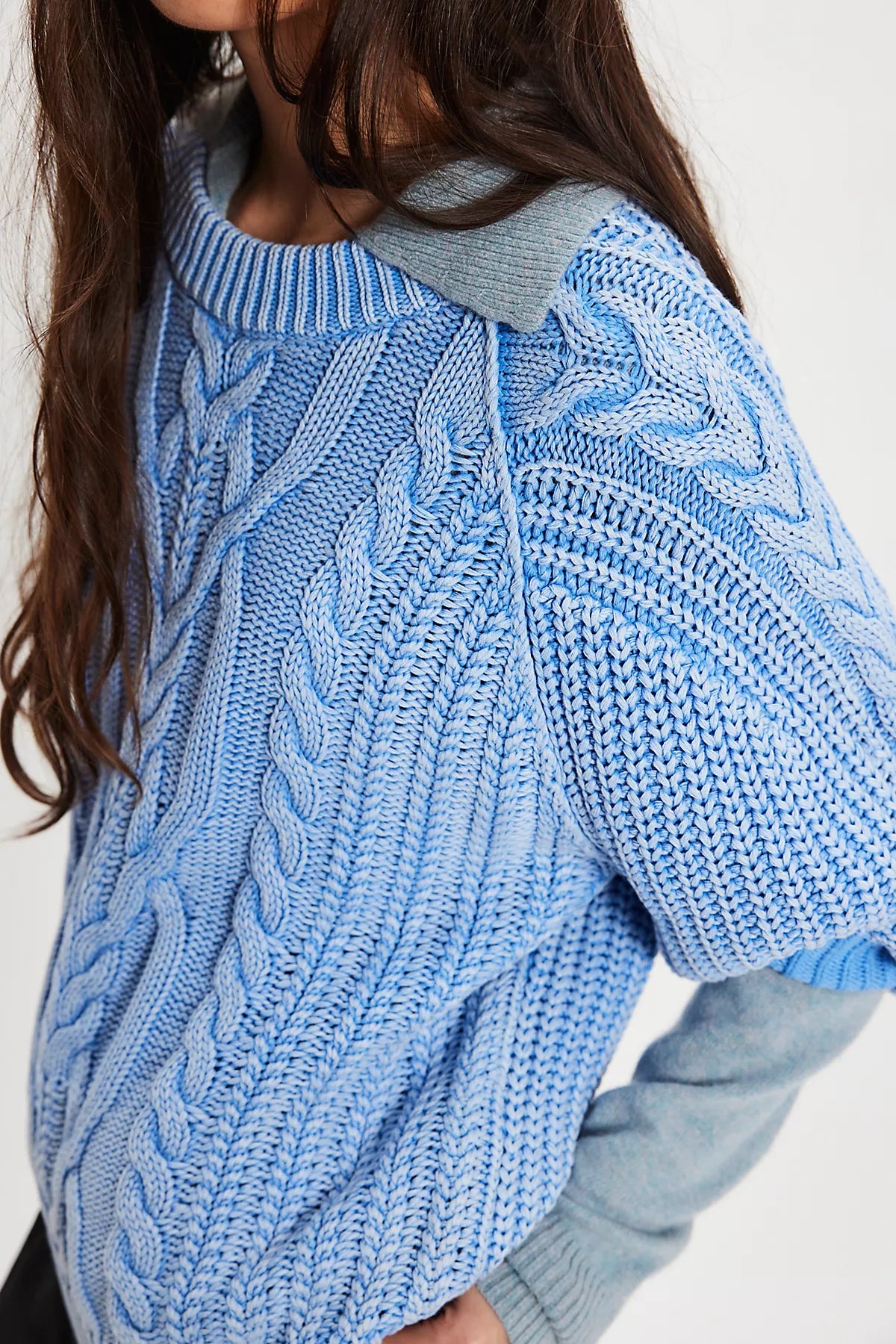 Frankie Cable Knit Cotton Sweater