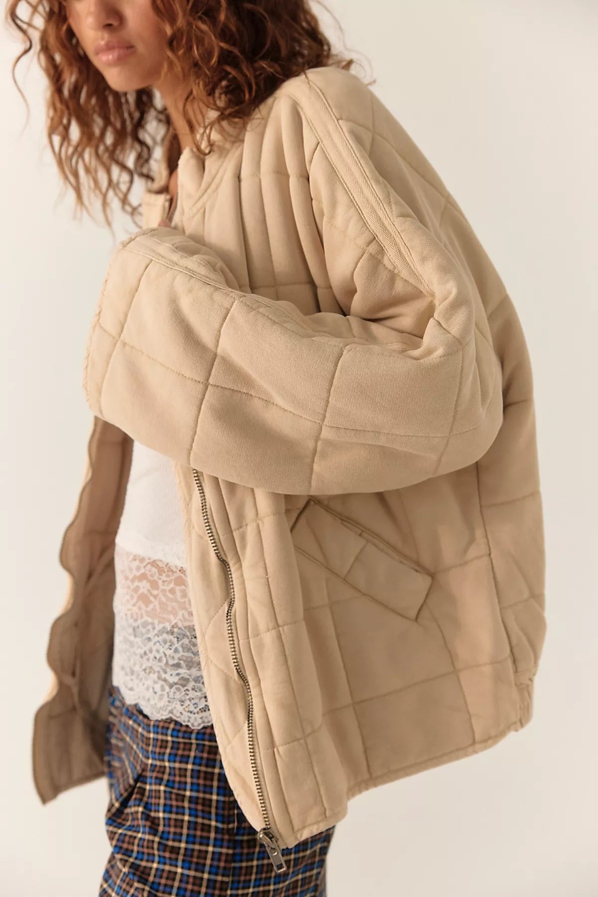 Dolman Quilted Knit Jacket