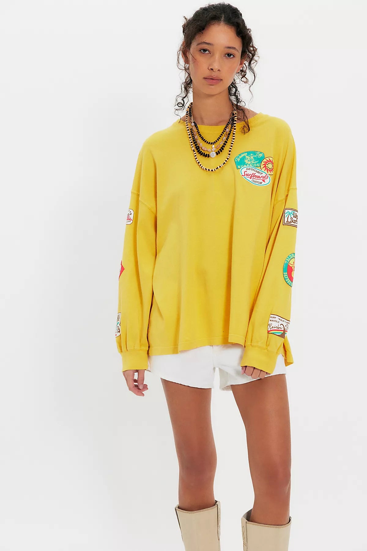 Daydreamer Surf Patched Long Sleeve Tee
