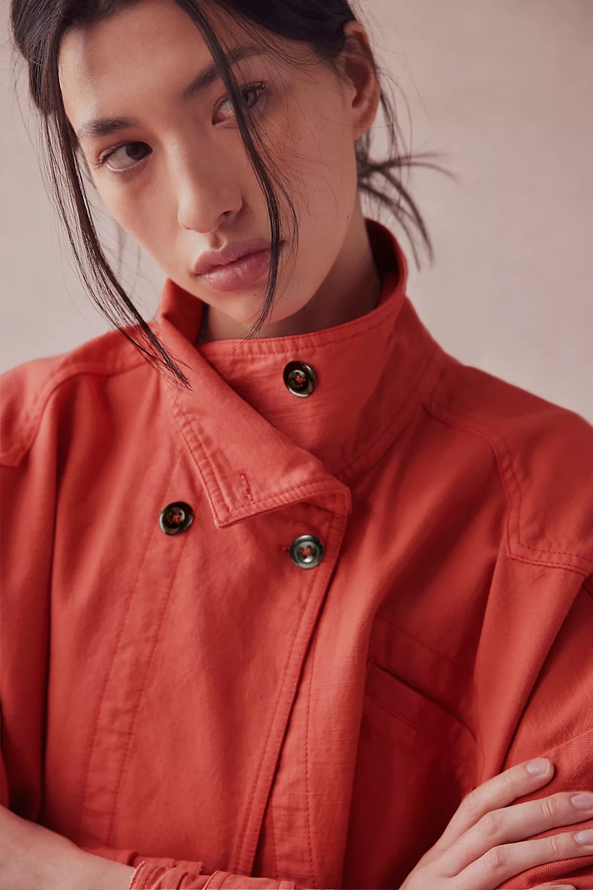 We The Free Collins Washed Canvas Funnel-Neck Jacket